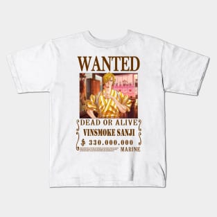 Vinsmoke Sanji One Piece Wanted Kids T-Shirt